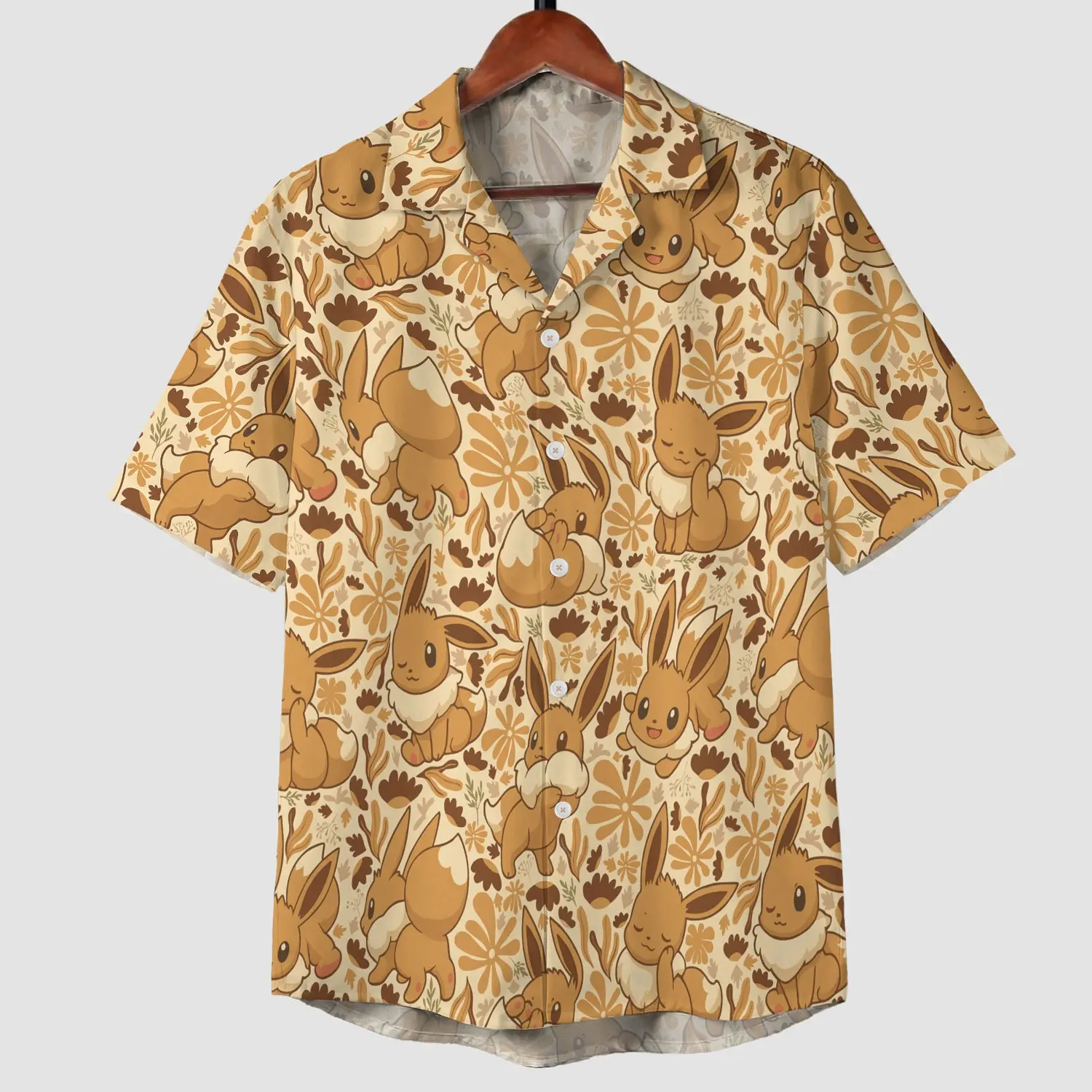 Anime Eev Autumn Floral Kawaii Plot Twist: I Dress Like This – Anime Aloha Shirt