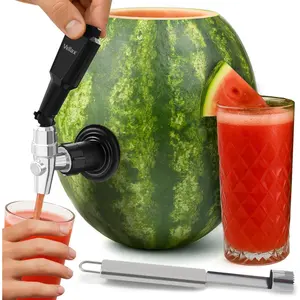 Original Watermelon Tap Kit - Coring Tool & Spigot Set for Fruit Keg, Pumpkin or Melon Beverage Dispenser - Easy Party Punch Bar