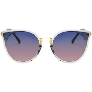 EyeconicFinds Vintage Polarized Cat Eye Sunglasses for Women Oversized Round Sunglasses Anti Glare B7000