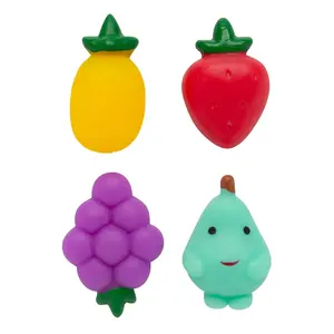 1 1/2" Mini Fruit Mochi Squishy Rubber Stress Toys - 12 Pc.