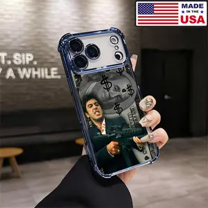 Scarface Tony Montana Money Movie 100 Dollar Bill Aesthetic Design Pattern Casing For iPhone 17 16 15 14 13 12 Samsung 22 23 24 25 Plus Pro Max Ultra Soft Silicon TPU Shockproof Protector Vintage Unique Fashion Mobile Phone Case