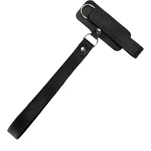 Fashionable Walking Stick Wrist Strap Leather - Black Walking Cane Cords Handmade