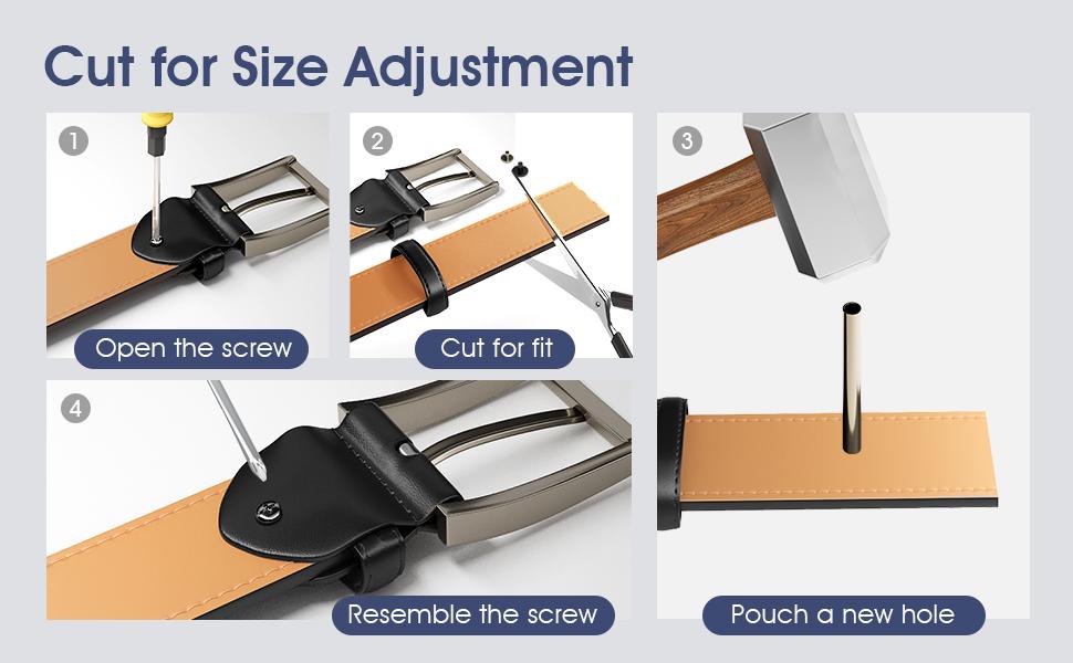 Mens ress Belt,Mens Leather Belts for Jeans, Belt 1.38" Width