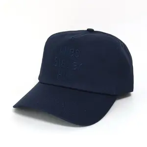 Eifert Alles Blaüer Hut 5-Panel Unstructured Cap 100% Cotton Twill Navy Embroidered SnapBack Adjustable Closure