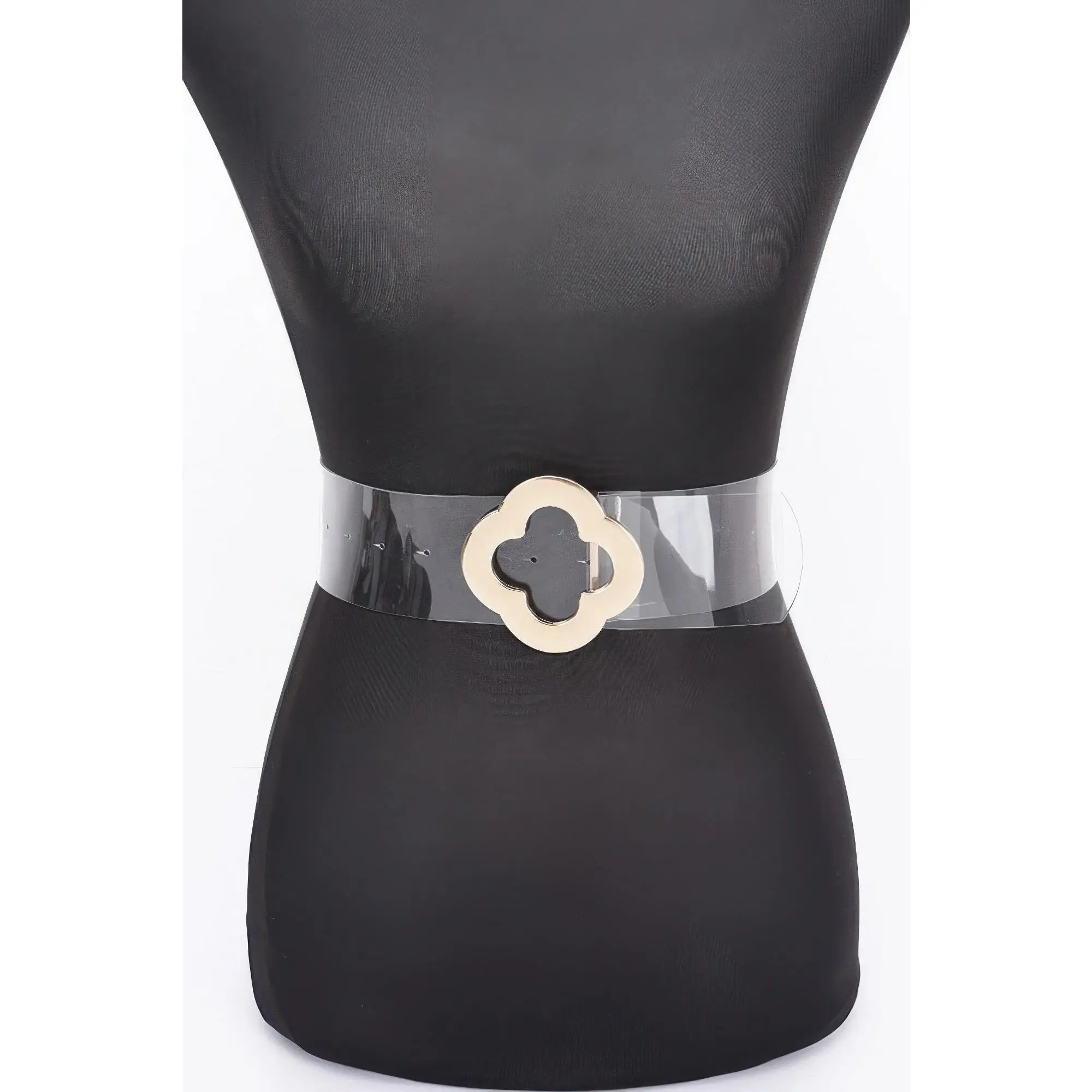 Metal Buckle Clear Belt