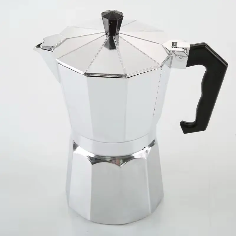 ORIGINAL ITALIAN Classic Moka Pot 6 Cup 9 oz，Stovetop Espresso Maker Aluminum Silver，Cuban Coffee Maker， Greca includes Replacement Parts，Perfect Camping Coffee Pot，Make Delicious Coffee Easily at Home