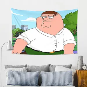 Tapestry  Peter Griffin Album Cover Tapestry - Soft Peach Beige Polyester Wall Hanging, Lightweight and Machine Washable Home Decor for Bedroom
