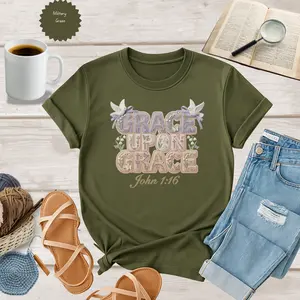 Grace Shirt Christian Gift Inspirational Bible Verse Top