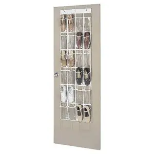 Whitmor Over The Door 24-Pocket Vinyl Shoe Organizer - Breathable, Quilted Accent, Durable Reinforced Closet Storage Rack, Durable Reinforced Organizer, Closet Storage Organizer