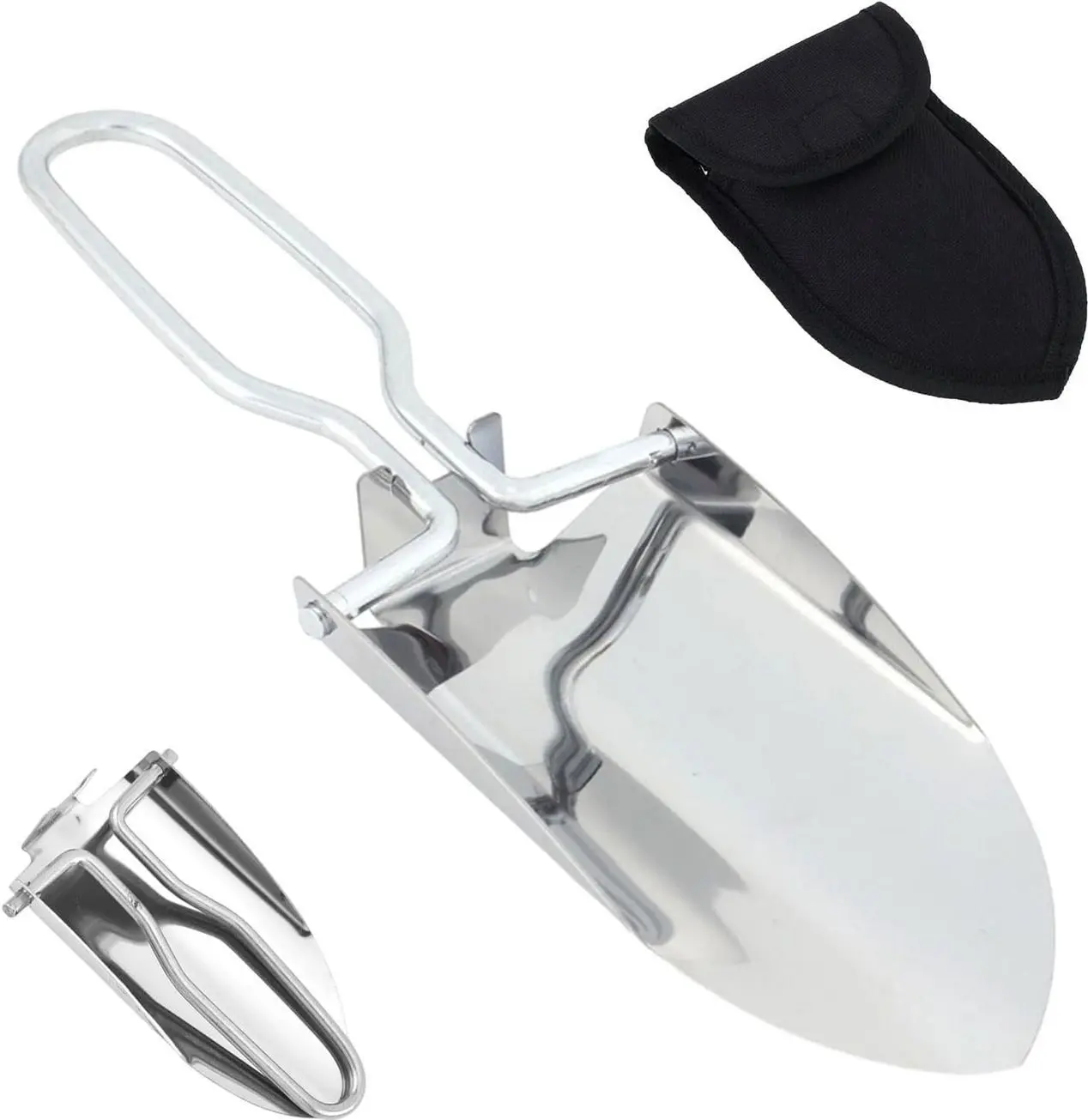 Folding Camping Shovel - Steel Outdoor Survival Shovel - Trowel Backpacking