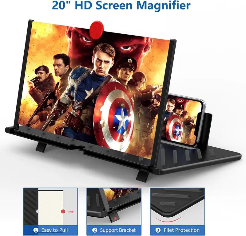 Mobile screen amplifier ultra clear blue light eye protection large screen folding portable drama tracking tool online course live broadcast projection magnifying glass
