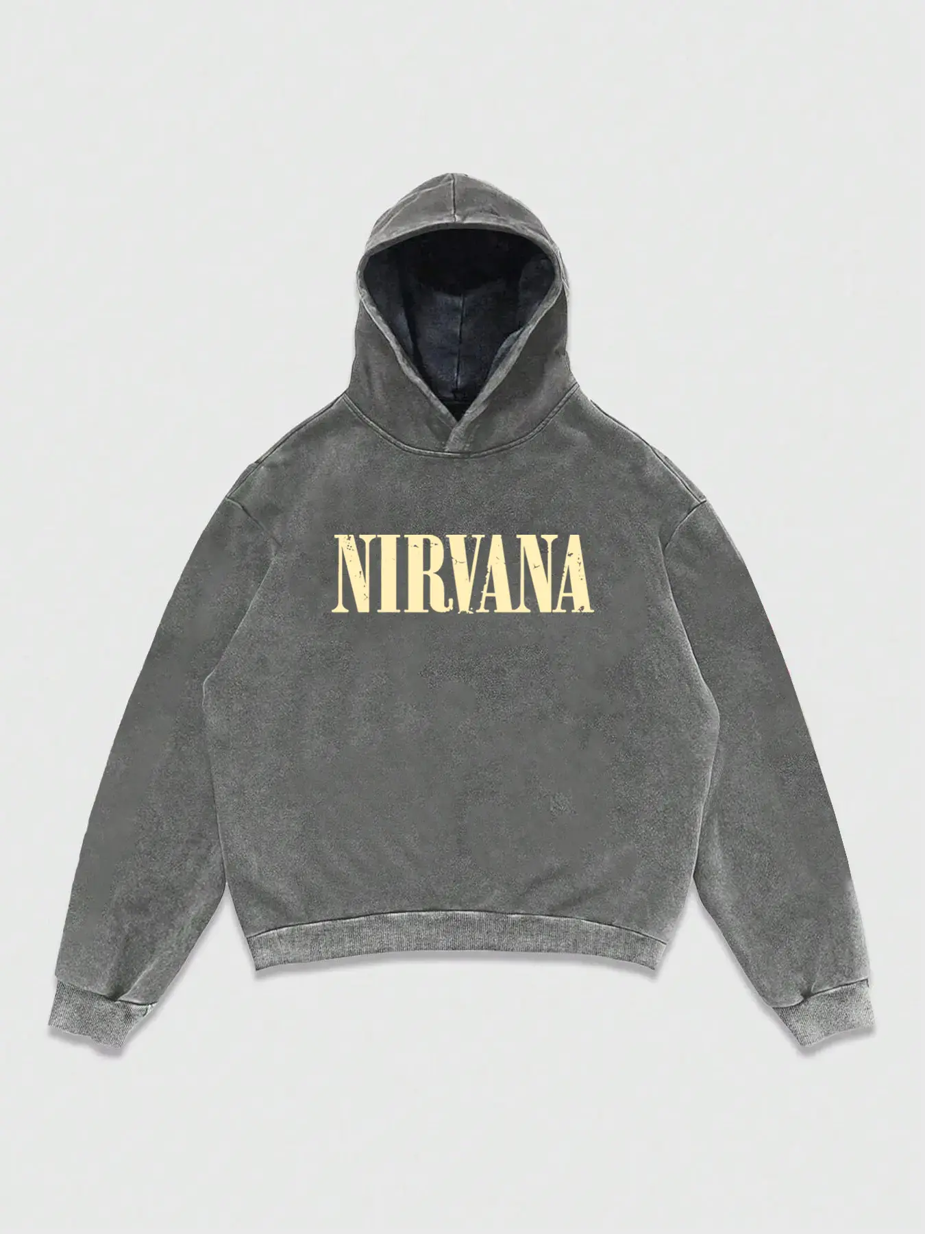 Men's American Vintage Washed Nirvana Band Angel Print Hoodie
