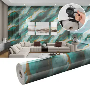 Marble Tile Wall Stickers, Self-Adhesive Waterproof Wallpaper, Anti-Static Xpe Material, Easy Home Installation, Suitable for Kitchen & Bathroom