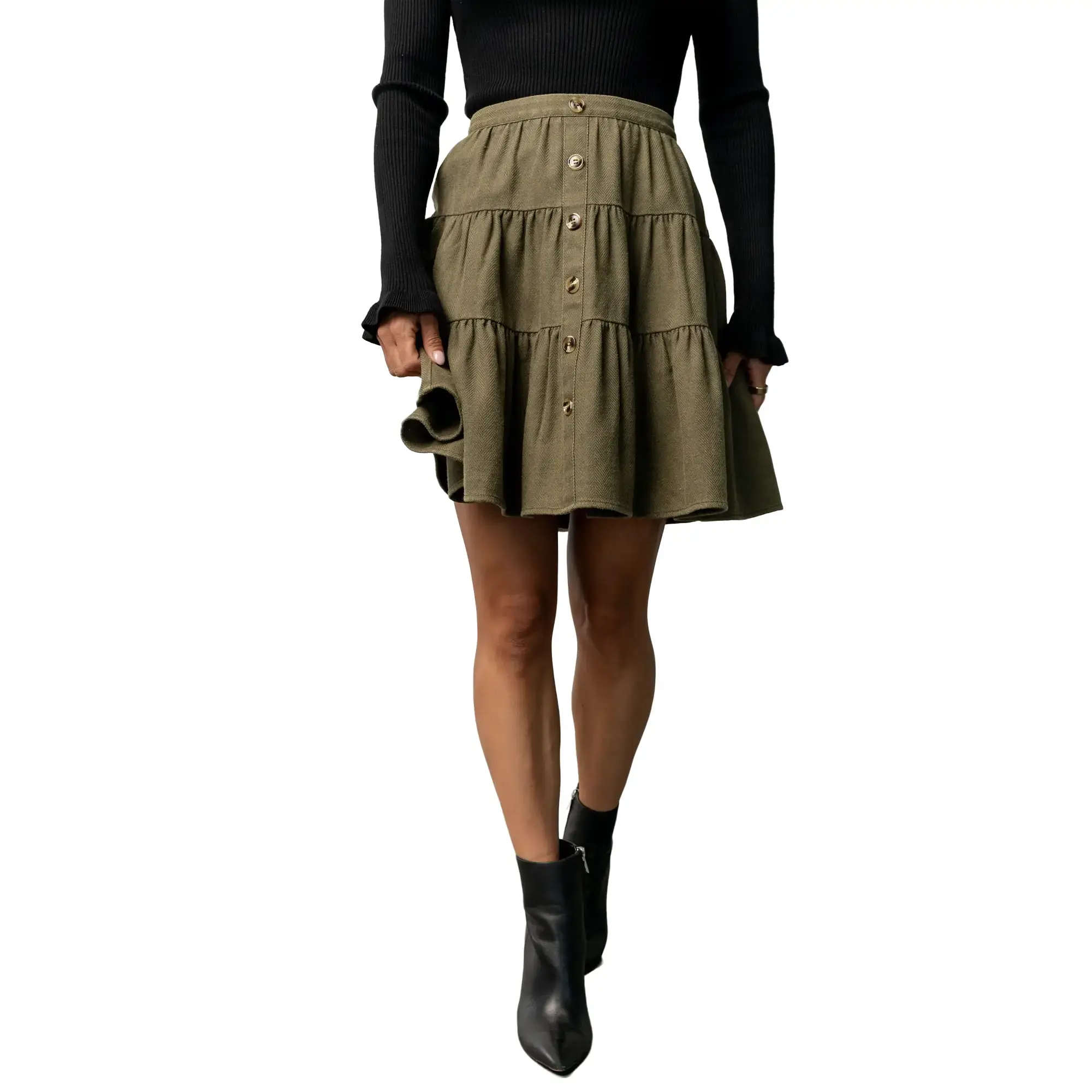 Ebba Short Skirt | Olive