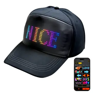 Howdot LED Rolling Display Baseball Cap, Custom GIF & Text, Bluetooth APP Controlled Detachable LED Hat, Premium Quality for Parties, Performances, Competitions & Holiday Gifts