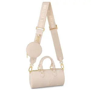 Louis Vuitton Papillon BB Handbag for Women – Monogram Canvas, Smooth Calfskin, Detachable Round Coin Pouch, Cream Beige