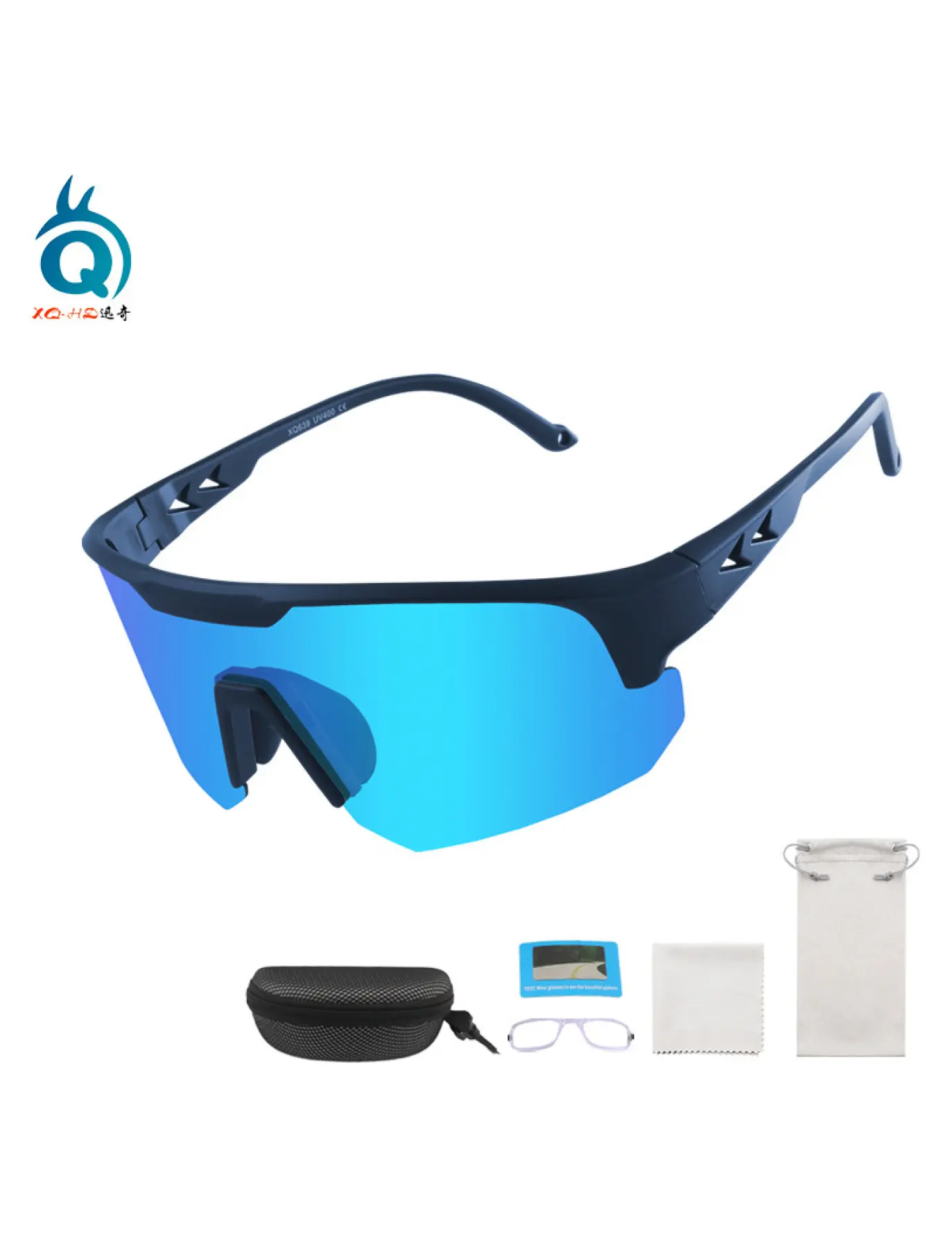 High end new cycling glasses can be fitted with nearsighted polarized sunglasses for outdoor sports, marathon running, eye protection, windproof