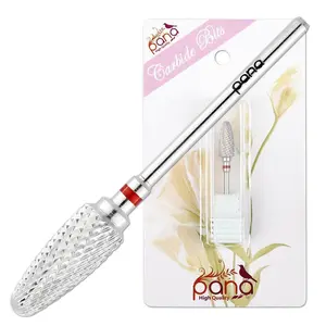 Pana 3/32" Safety Bit Nail Carbide Bit - For Electric Dremel Drill Machine (Fine, Flame -Silver)