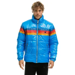 4 STRIPE LUXE TRAVELER JACKET - GLOSSY BLUE