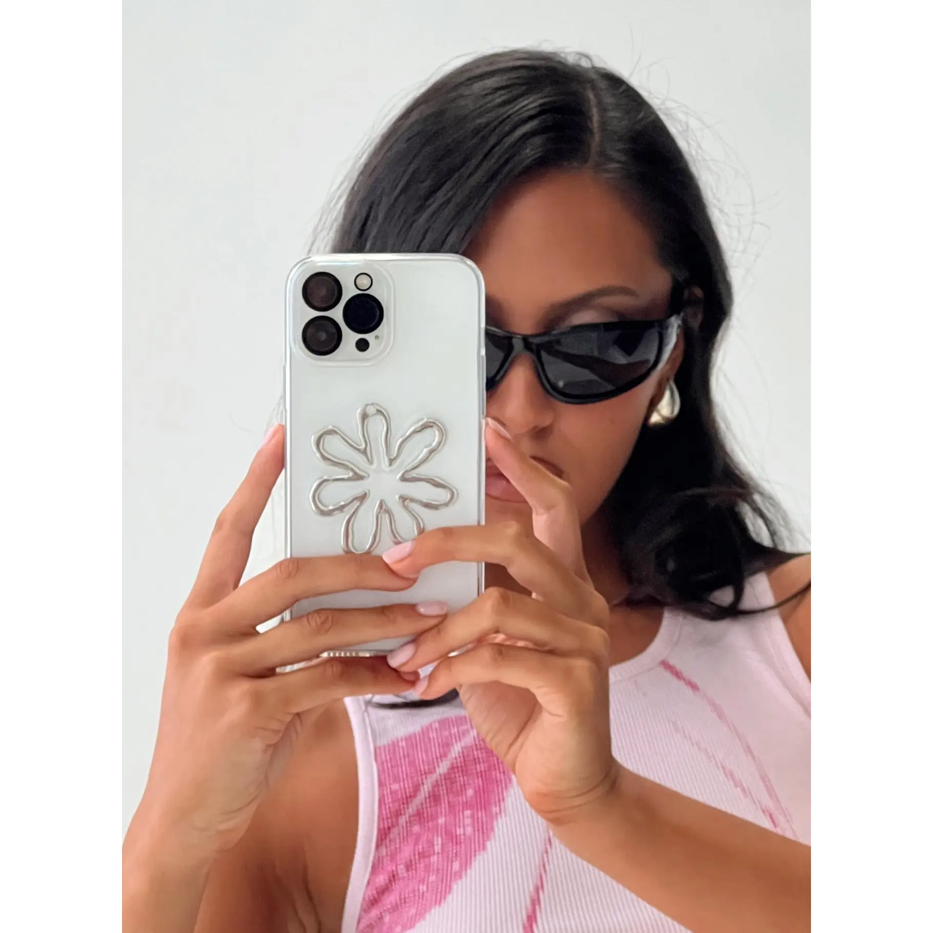 Blink Twice iPhone Case Clear / Silver