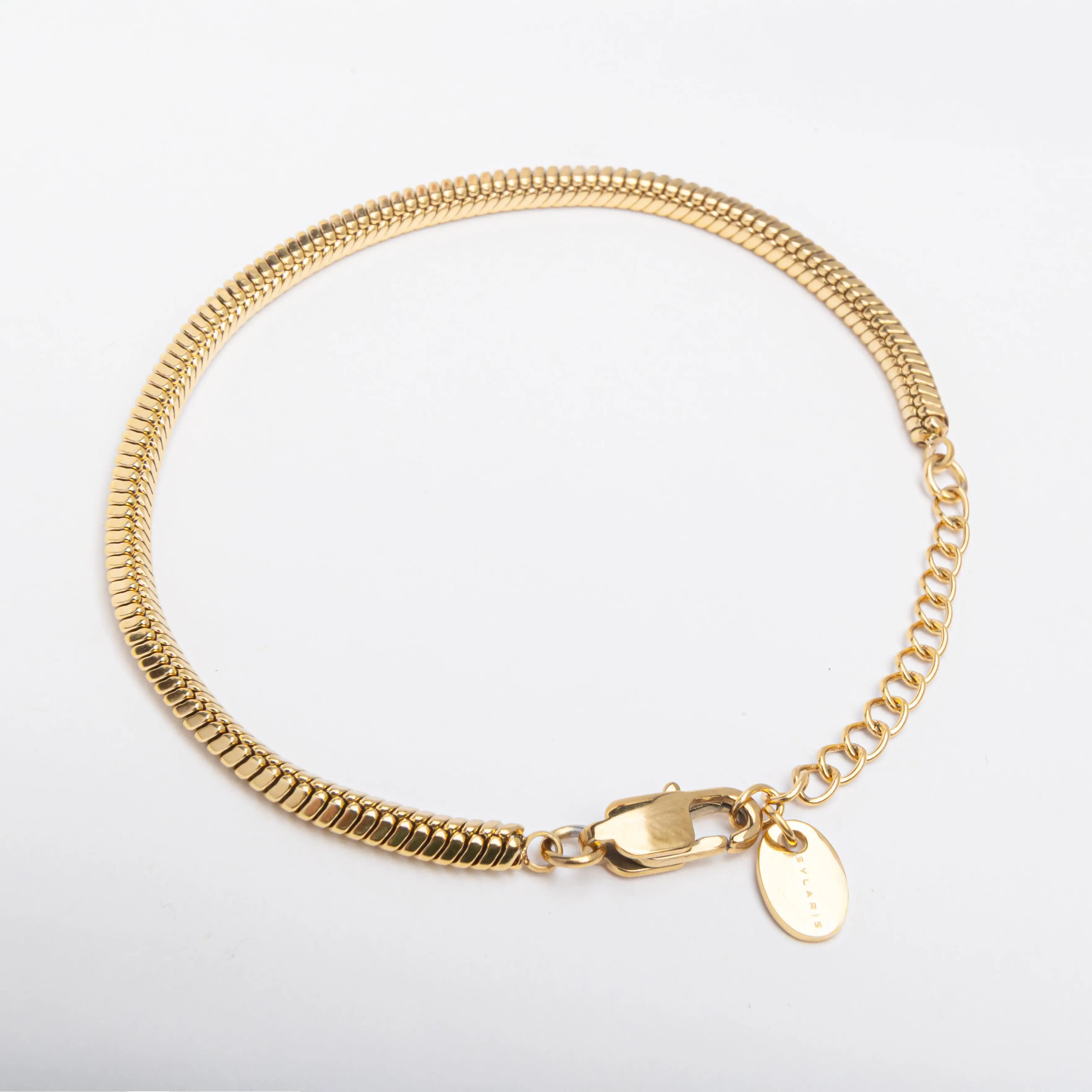 Snake Bracelet (Gold) 3MM - 7.5 Inches
