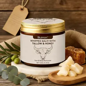 Organic Tallow Honey Whipped Moisturizer – Pure Balm to Nourish, Soothe & Revive Dry, Irritated Skin for Face & Body