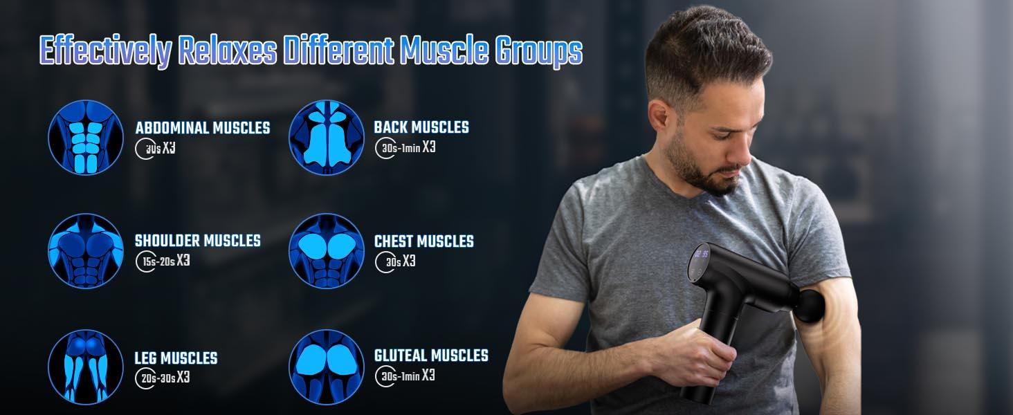 Cotsoco Muscle Massage Gun, Deep Tissue Back Massager with LED Display, 20 Speeds Portable Electric Massage Device Comfort, Gift for Women & Men, Christmas New Year Gift