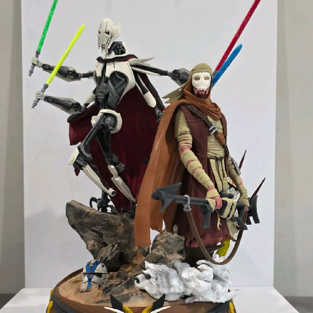 General Grievous Diorama, Collectible Model Figurine for Display 3D-printed and hand-painted