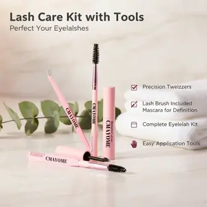 Eyelash Care Kit – Tweezers, Lash Brush & Mascara for Lash Grooming and Definition