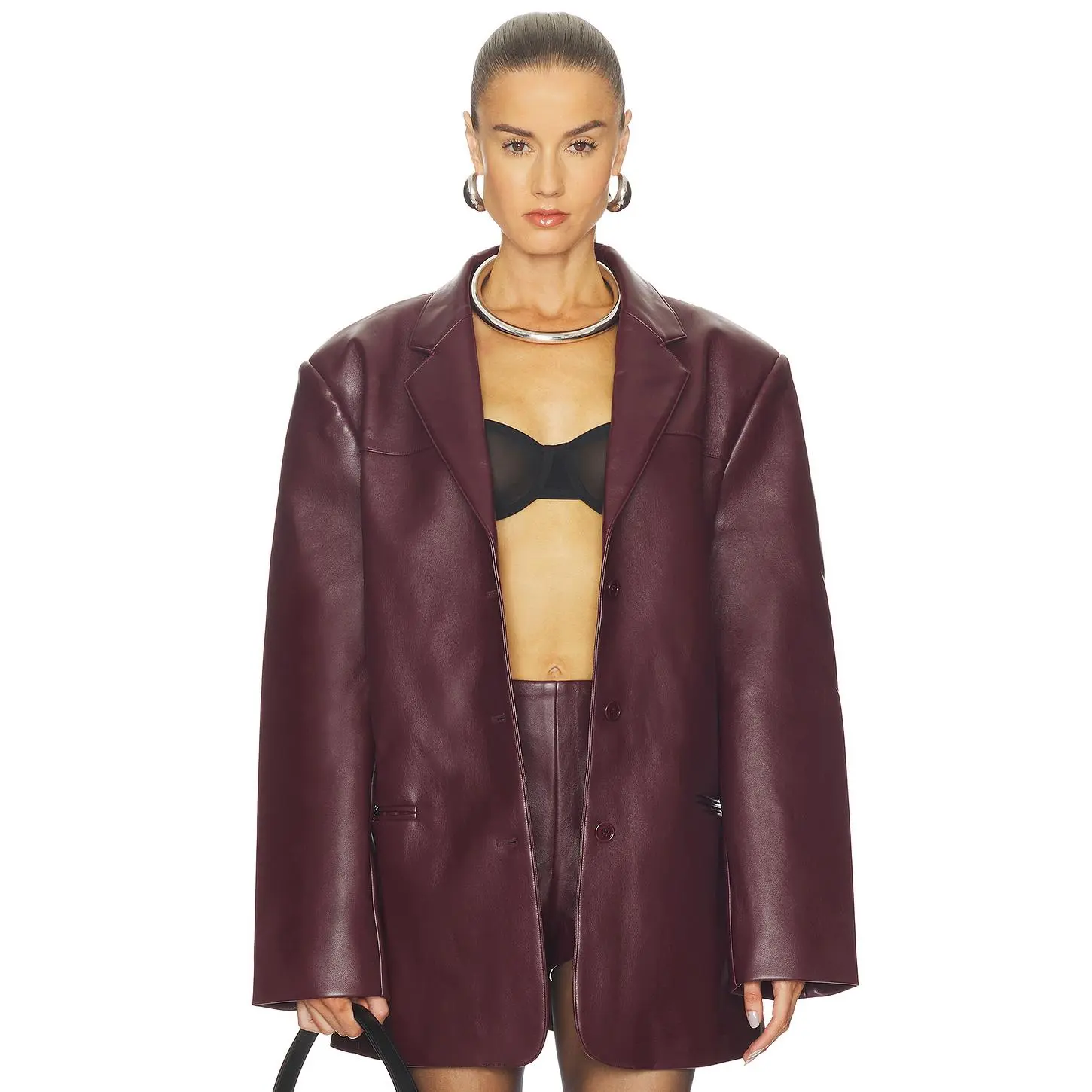 Nakedvice The Drew Jacket in Merlot