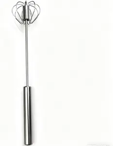 Stainless Steel Semi-Automatic Whisk, Egg Whisk Hand Push Whisk Blender, Hand Push Mixer Stirrer Tool for Cooking Kitchen Home Egg Milk