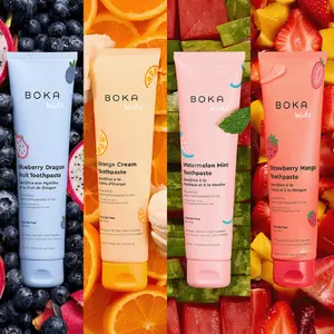 Boka Kids Nano Hydroxyapatite Toothpaste – Safe For Children, Fluoride Free, Strawberry Mango, Blueberry Dragon Fruit, Watermelon Mint, 4oz, 1Pk US Manufactured