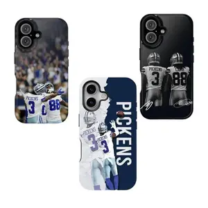 CeeDee Lamb George Pickens Phone Case, Football Fan Shockproof Protective Cover For iPhone 11-17 Pro Max/Plus & Samsung Galaxy S23-S25