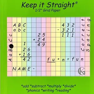 Keep it Straight. Pastel Grid Paper