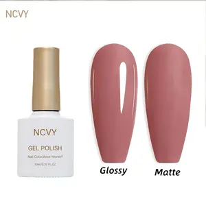 NCVY Peach Pink Gel Nail Polish, 10ml/0.35oz Nail Polish, long-lasting formula with LED curing, salon quality, perfect for DIY at home, ideal gift for Valentine's Day and spring/summer, safe formula free of HEMA.