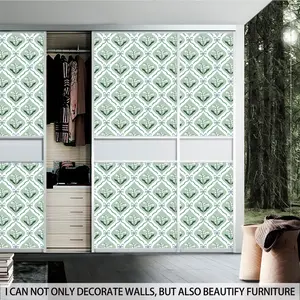 Vintage Country Style Wallpaper, Lily of the Valley Butterfly Knot Pattern, PVC Adhesive Backing, Kitchen/living Room/bedroom Decor