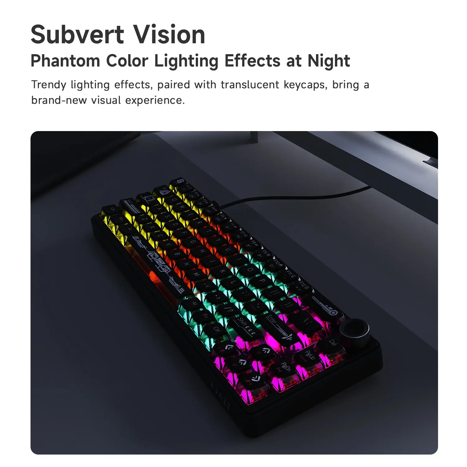 AJAZZ AK690 wired gaming mechanical keyboard 65% layout