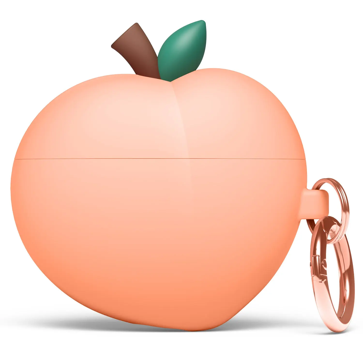 elago Silicone Peach Casing for AirPods 3 - Cute Audio & Video Accessories with Carabiner, Ideal Charging Companion, Perfect Gift for Backpack Carriers, Christmas & Birthday Gifting