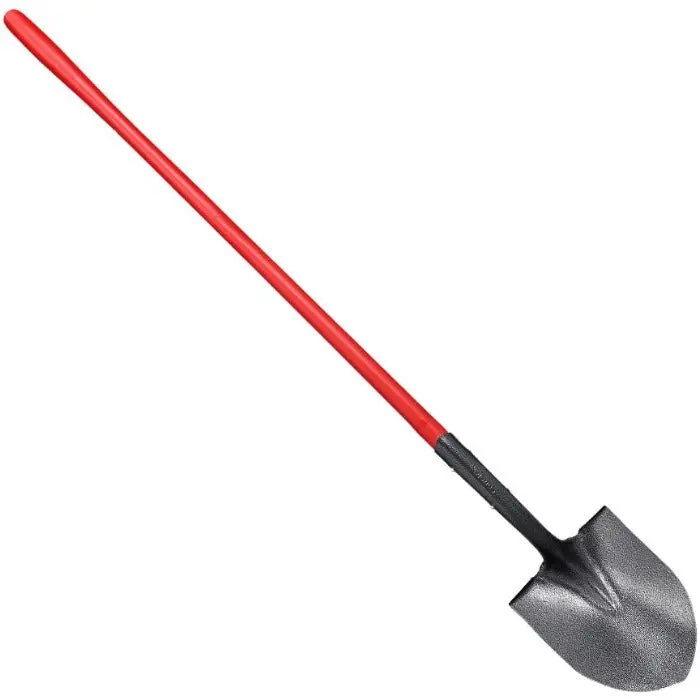 Corona #2 Round Point Shovel - 48 inch - Closed Back - Tempered Steel - Fiberglass Handle