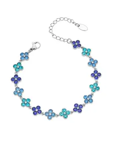 Women's Elegant Full Rhinestone Clover Bracelet, Elegant Bangle Bracelet, Stainless Steel Durable Colorfast Accessory, Daily & Party Layering Jewelry, Exquisite Bracelet