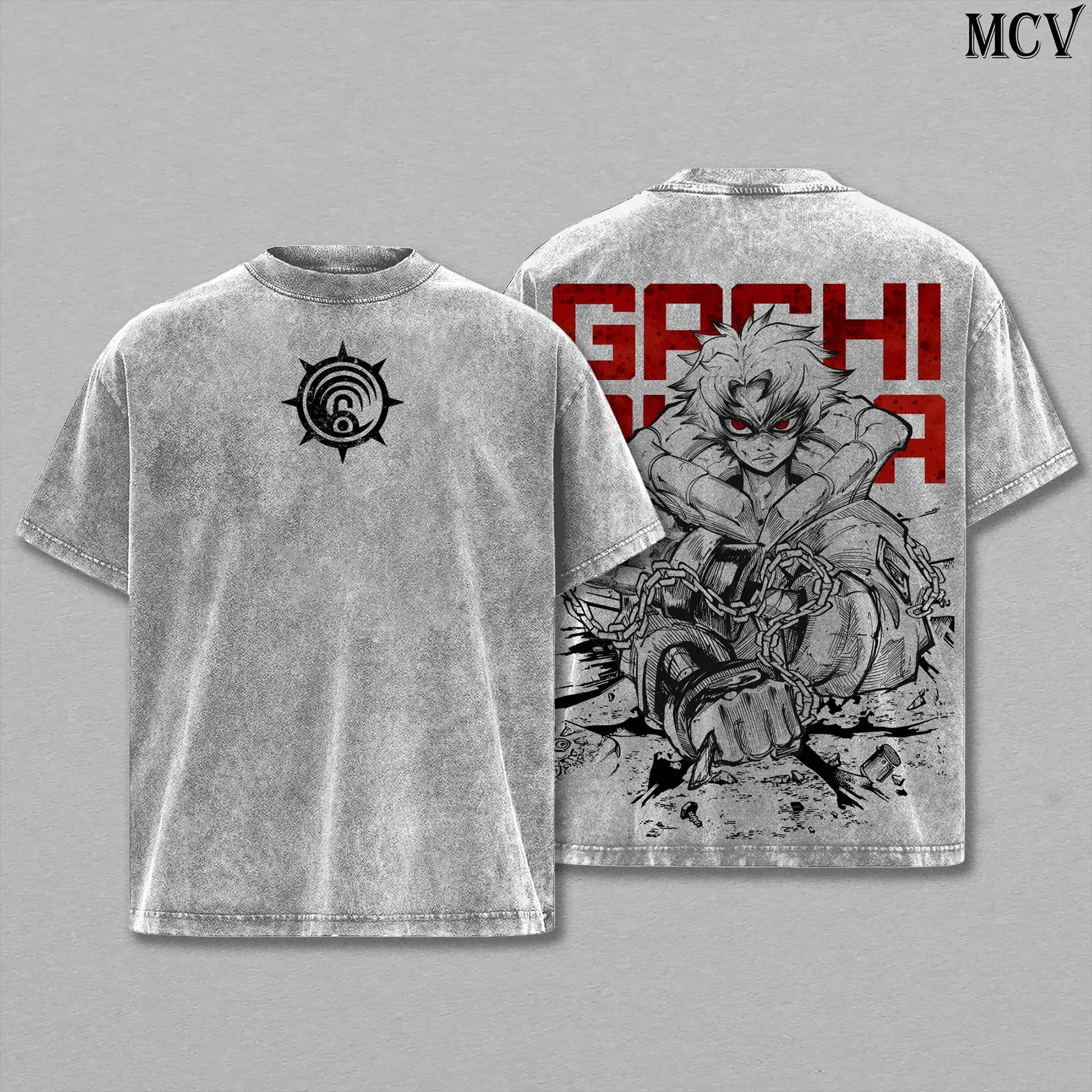 Rudo Gachiakuta Vintage Washed Graphic Tee | Oversized Heavy Cotton Anime Manga T-Shirt | Double Printed Retro Streetwear | Unisex Y2K Otaku Fan Gift Top