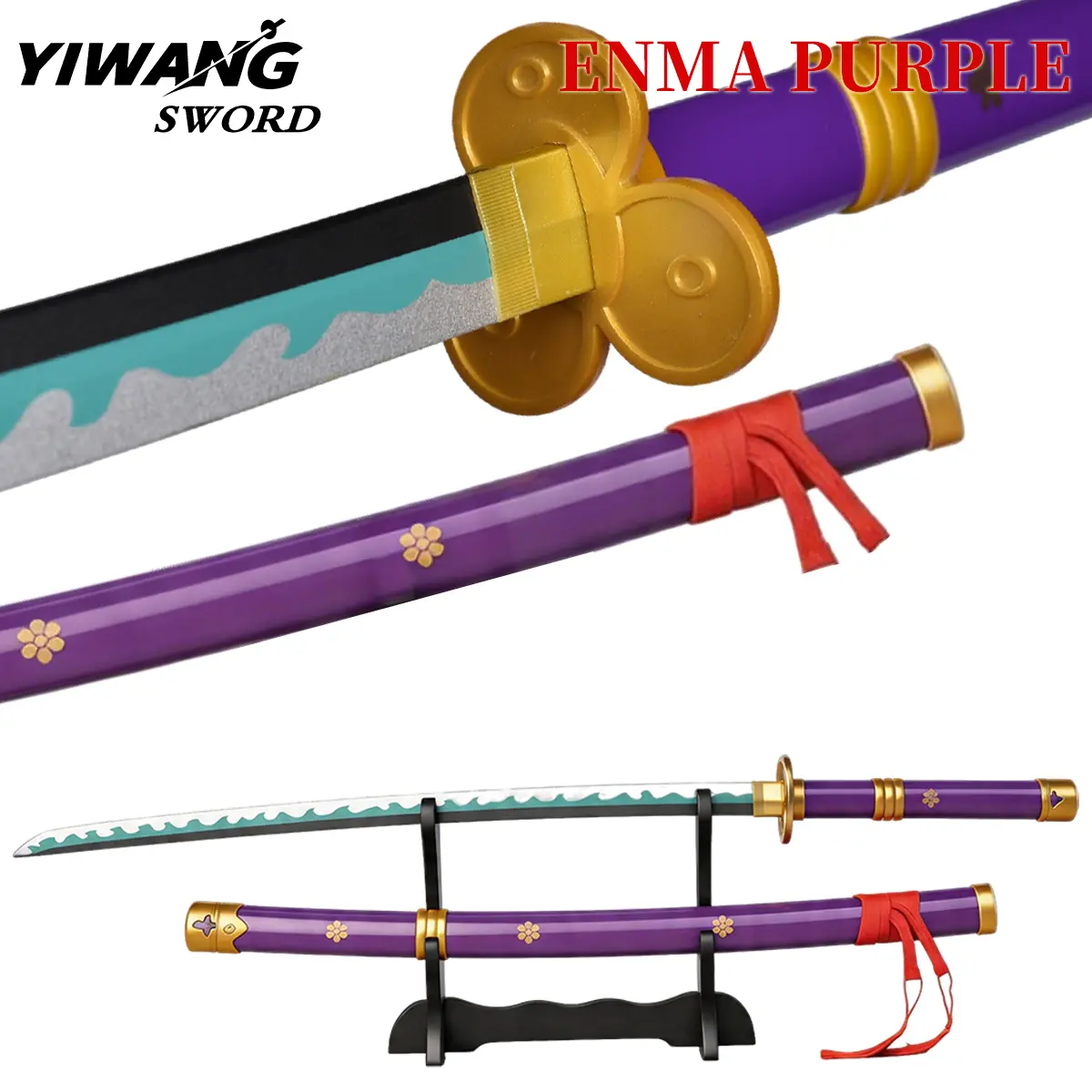 40-Inch Long Bamboo Sword with Non-Sharp Blade, Suitable for Anime Cosplay, Wooden Ninja Knife, Full-Size Japanese Sword, Original Samurai Sword Gift