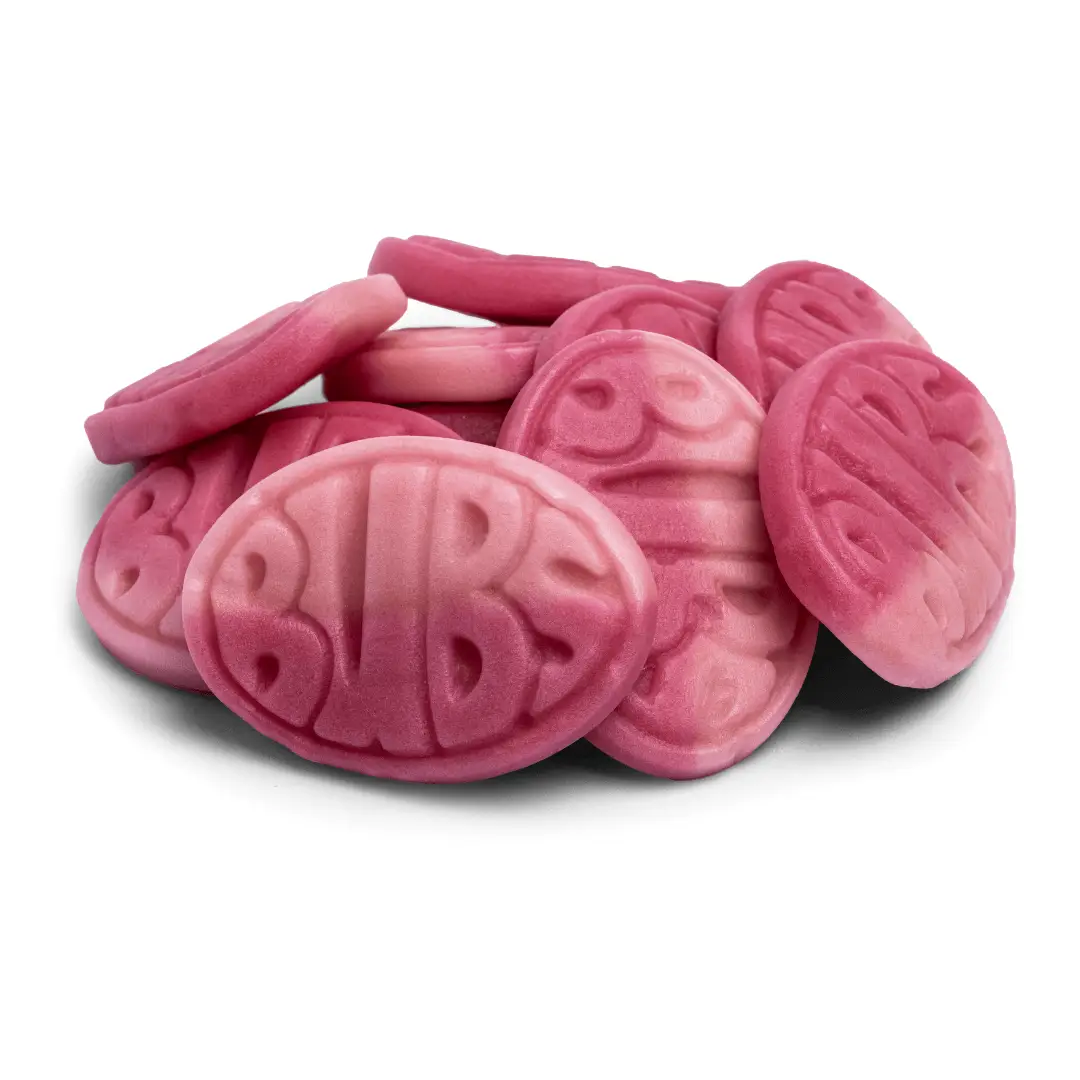 Bubs Swedish Candy - Strawberry Pomegranate Foam Ovals - 1/2 LB - Vegan BonBon - Sweet, Snack swedish candy swedish candy