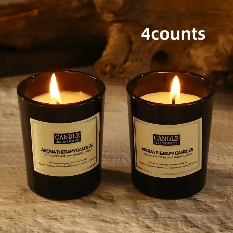 Scented Candle, 4pcs Smokeless Candle with Box, Aroma candles set, Aromatic candle, Home Fragrance for Home Decor, Birthday Gift for Friend & Family, Freshener, Home Decoration