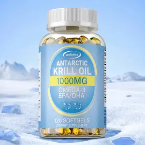 VecNythra Antarctic Krill Oil, Rich in Omega-3 EPA, DHA and Astaxanthin, 120 Capsules