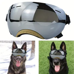Dog Goggles for Large Dogs - Adjustable Tactical Pet Gear with Clear One-Lens Design, Elastic Straps, Durable Eye Protection - For Medium-Large Breeds, Windproof Dog Accessories