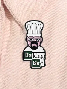 Breaking Bad Jesse Pinkman Alloy Brooch Pin, TV Show Heisenberg Gentleman Killer Cool Character Lapel Pin Backpack Accessory Men Accessories