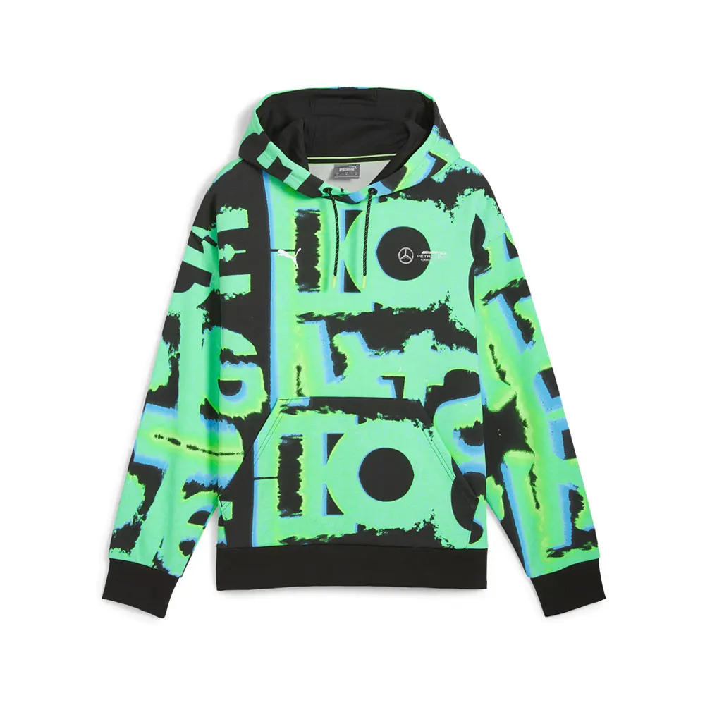 PUMA Mens Mapf1 Neon Energy Graphic Hoodie Casual Outerwear Casual - Black