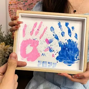 DIY Handprint Photo Frame | Perfect Gift for BFF, Valentine’s & Mother’s Day + Pet Paw Print Option Wooden Frame