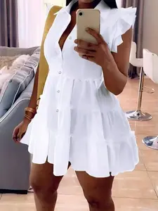 Women's Solid Color Dress, Casual Dress for Summer, Women's Clothing for Daily Wear, Everyday